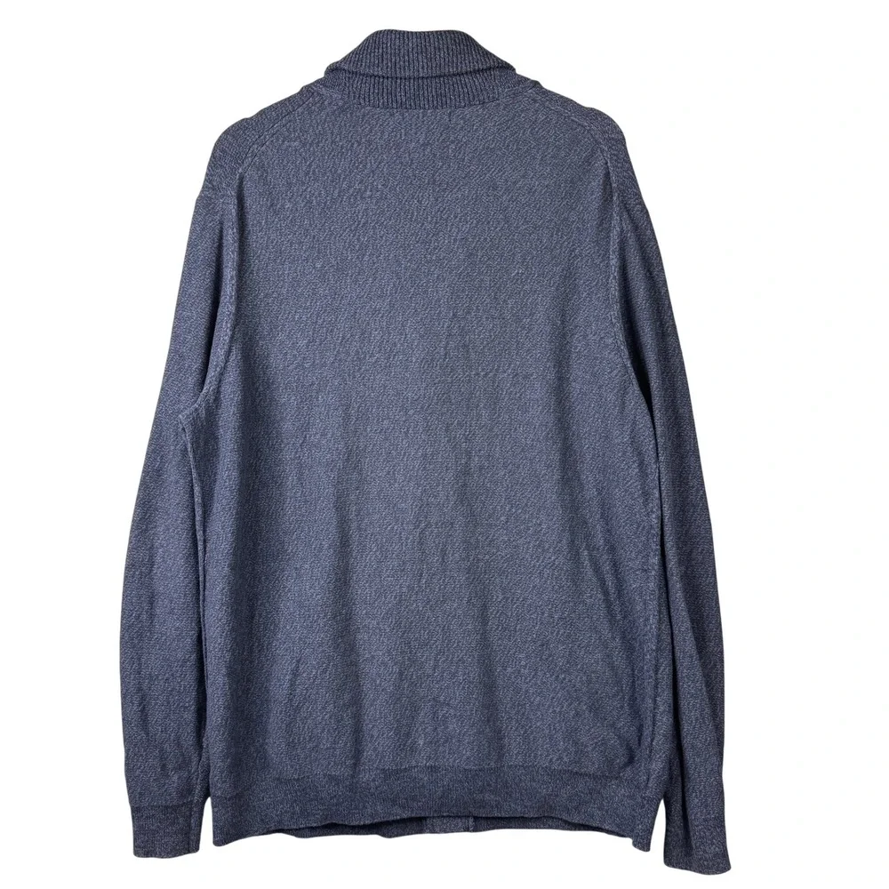 Banana Republic Mens XL Navy Blue Cotton Shawl Grandpa Cardigan Sweater